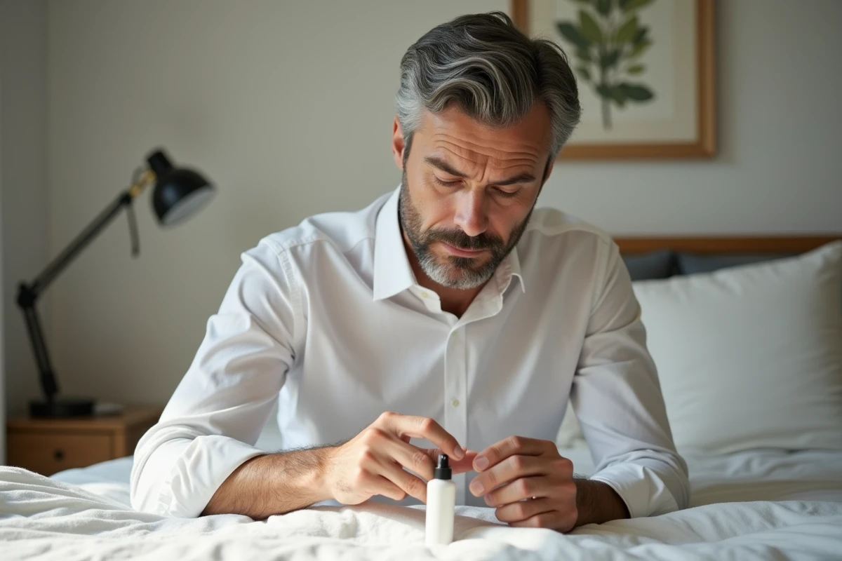 Homme lisant les instructions d